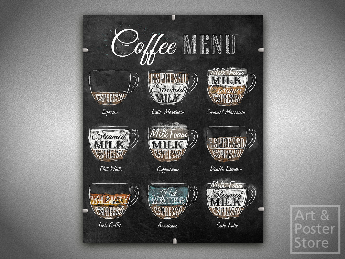 Second Life Marketplace - Coffee Menu | Graphic Poster | Mesh Clip Frame